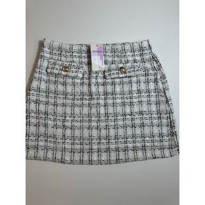WDIRARA Women's Mid Waist Above Knee Casual Plaid‎ Mini Skirt Size XL